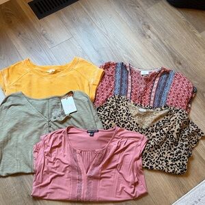 Lot of FIVE short sleeved shirts